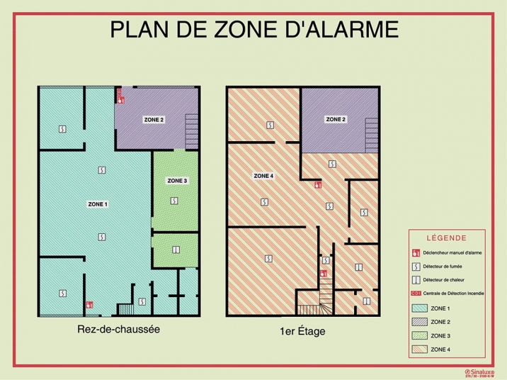 Plan de zone alarme