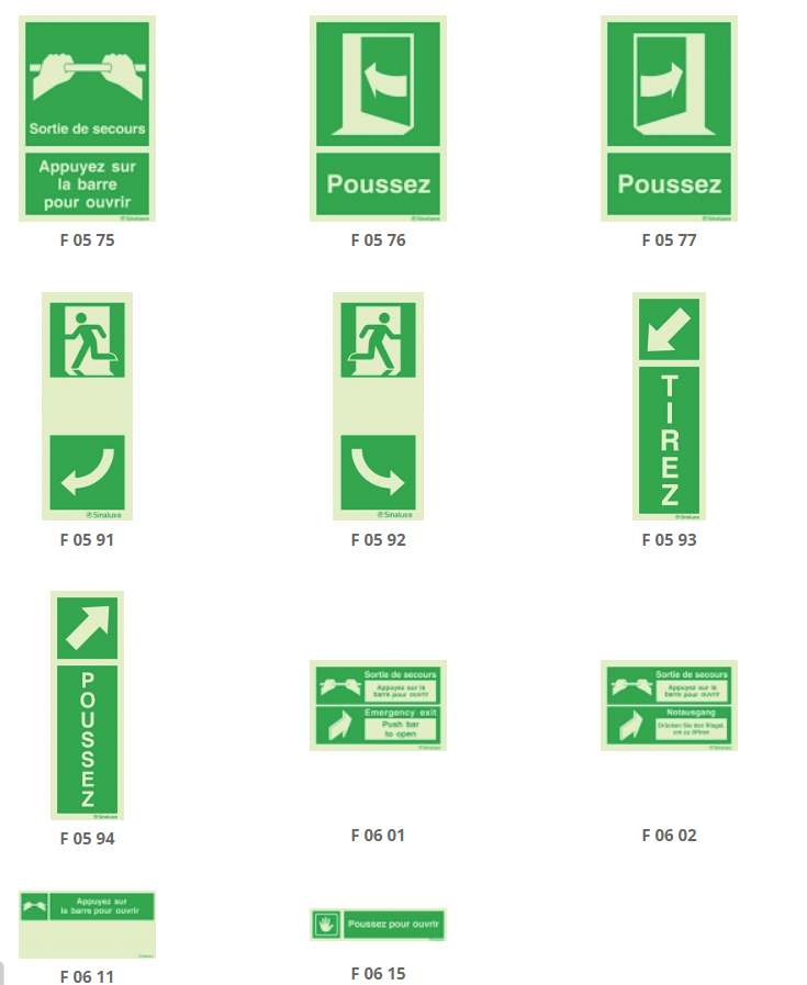 Signalisation des systèmes d'ouverture