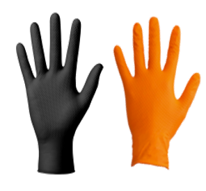 Gants Nitriles GOGRIP noir / orange (bte 50 pces) TL