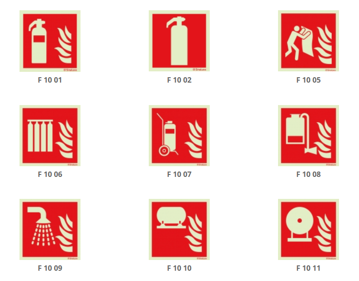 Signalisation de lutte contre l'incendie