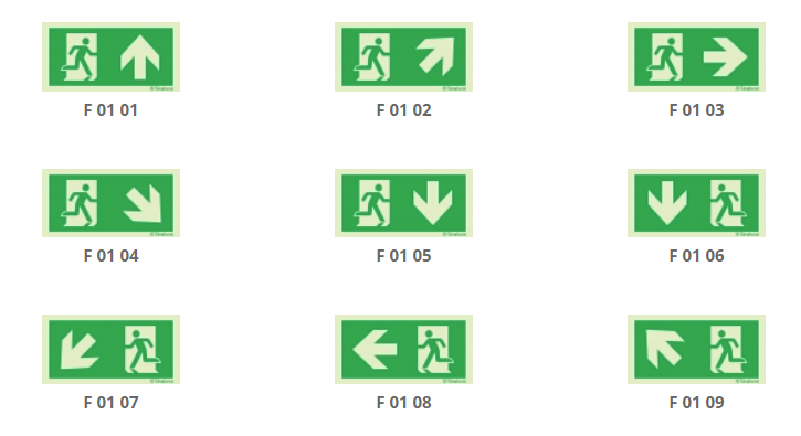 Signalisation de secours selon la norme EN ISO 7010